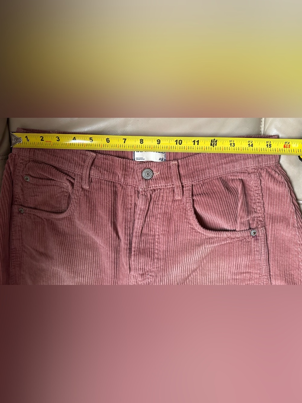 We The Free Good Luck Mid-Rise Cord Barrel Jeans in Withered Rose - Picture 12 of 13